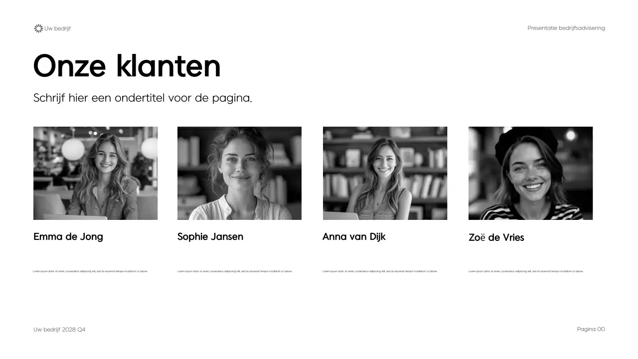 Zwarte moderne geometrische zakelijke adviespresentatie