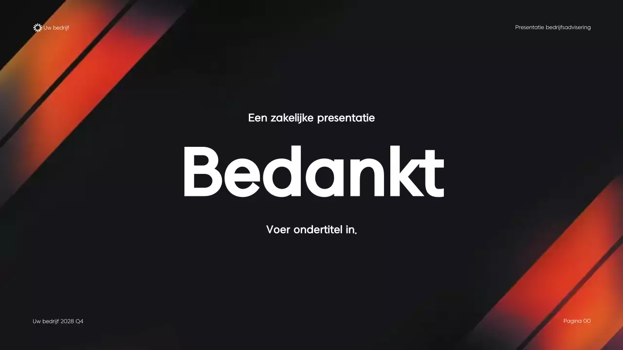 Zwarte moderne geometrische zakelijke adviespresentatie