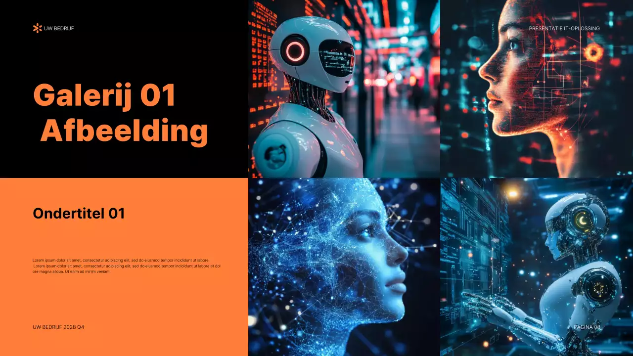 oranje modern IT presentatiedocument