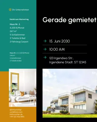 beige moderne immobilienankündigung