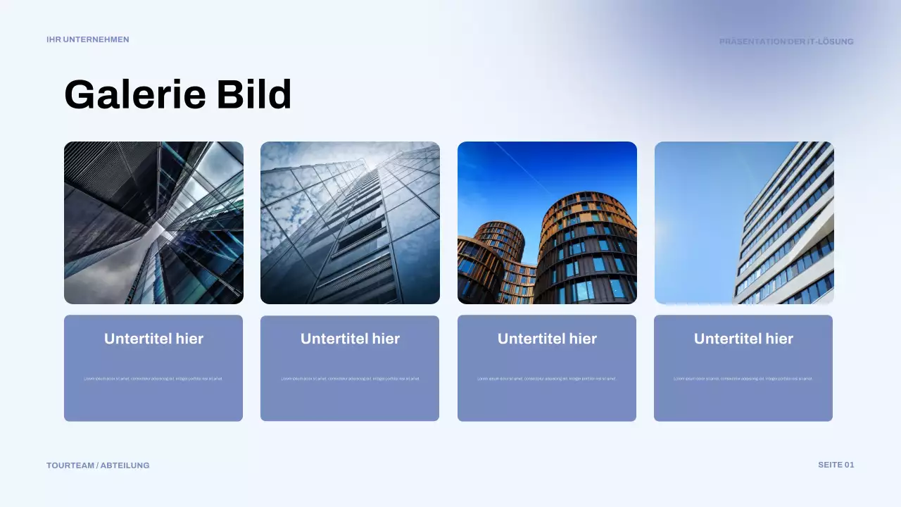 blaue moderne IT-Präsentation