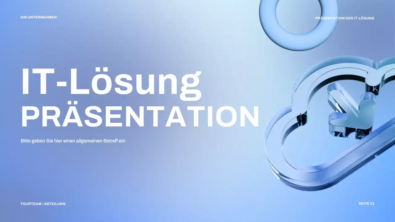 blaue moderne IT-Präsentation