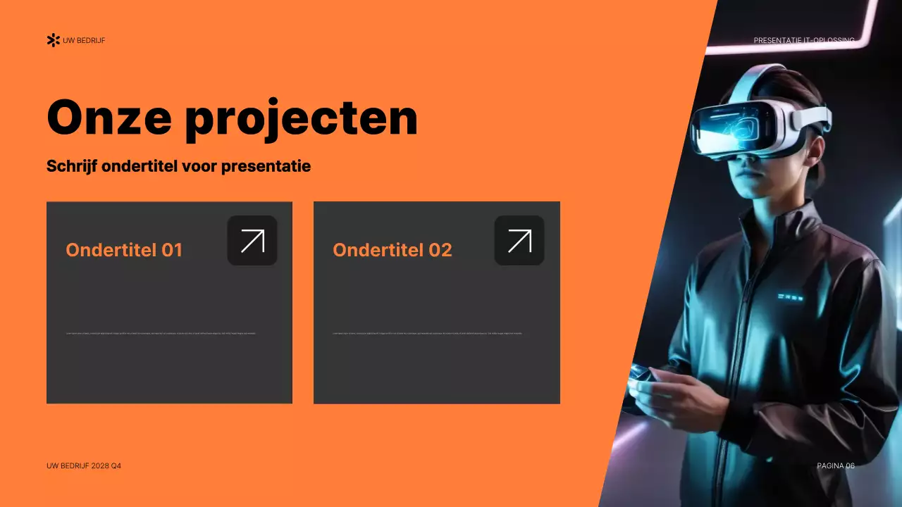 oranje modern IT presentatiedocument