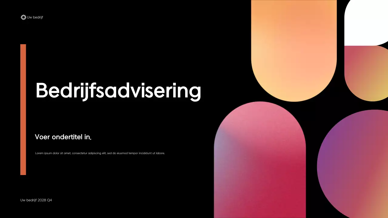 Zwarte moderne geometrische zakelijke adviespresentatie