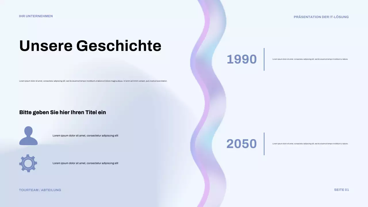 blaue moderne IT-Präsentation