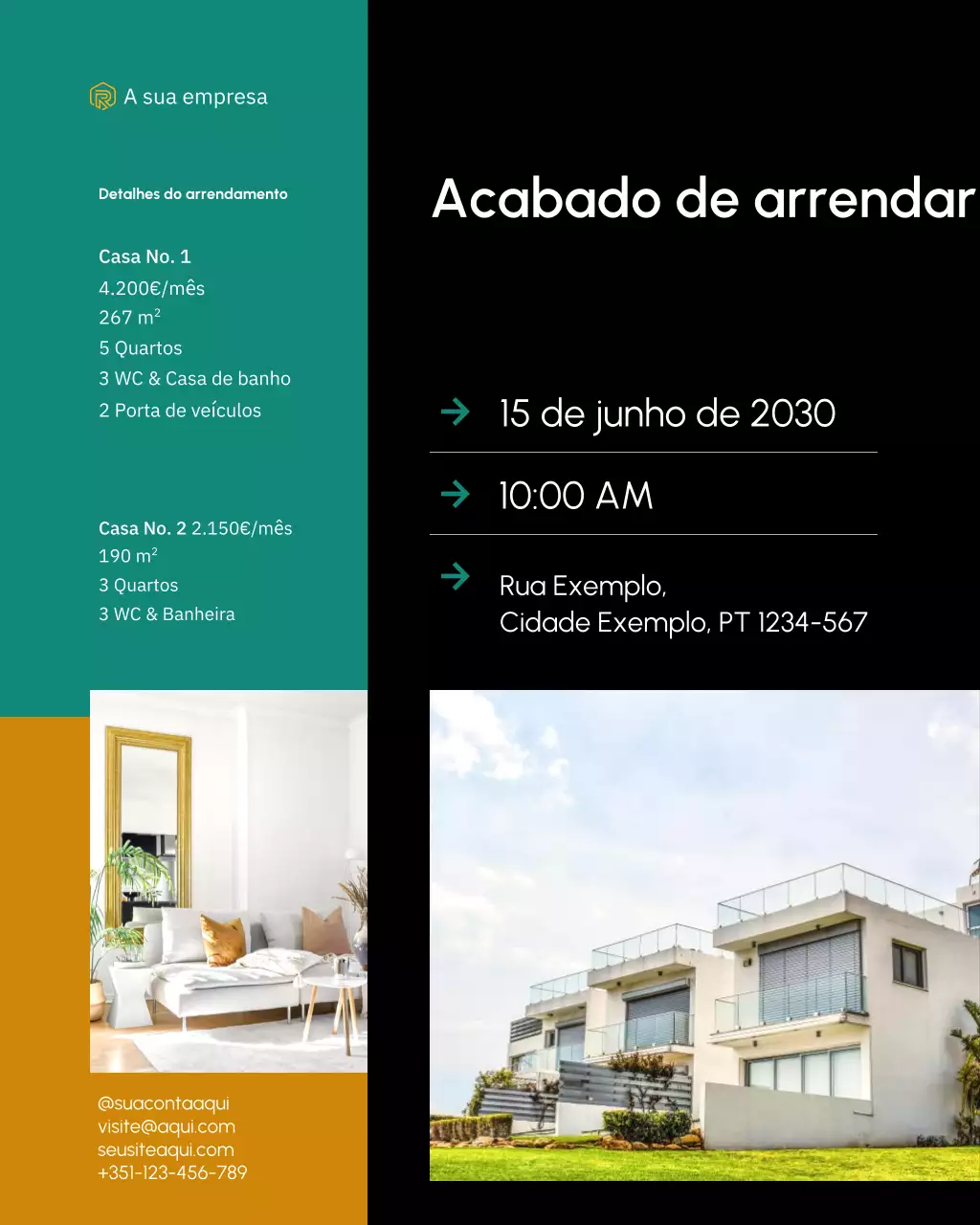 anúncio imobiliário moderno bege