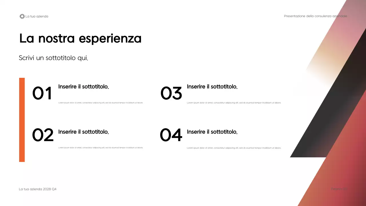 Presentazione di consulenza aziendale geometrica moderna nera