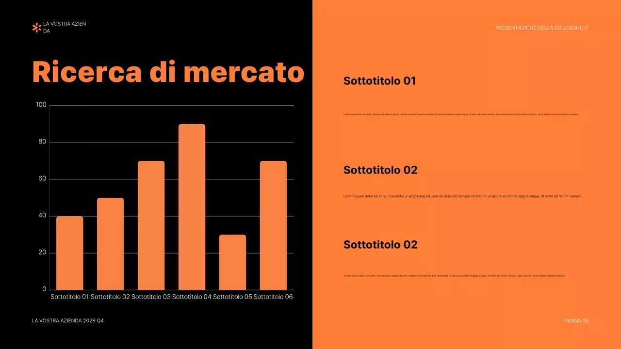 documento di presentazione IT moderno arancione