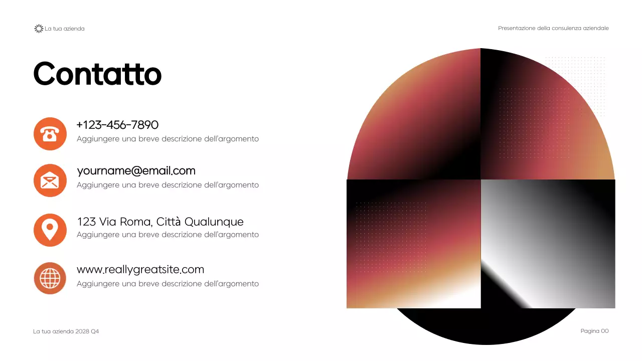 Presentazione di consulenza aziendale geometrica moderna nera