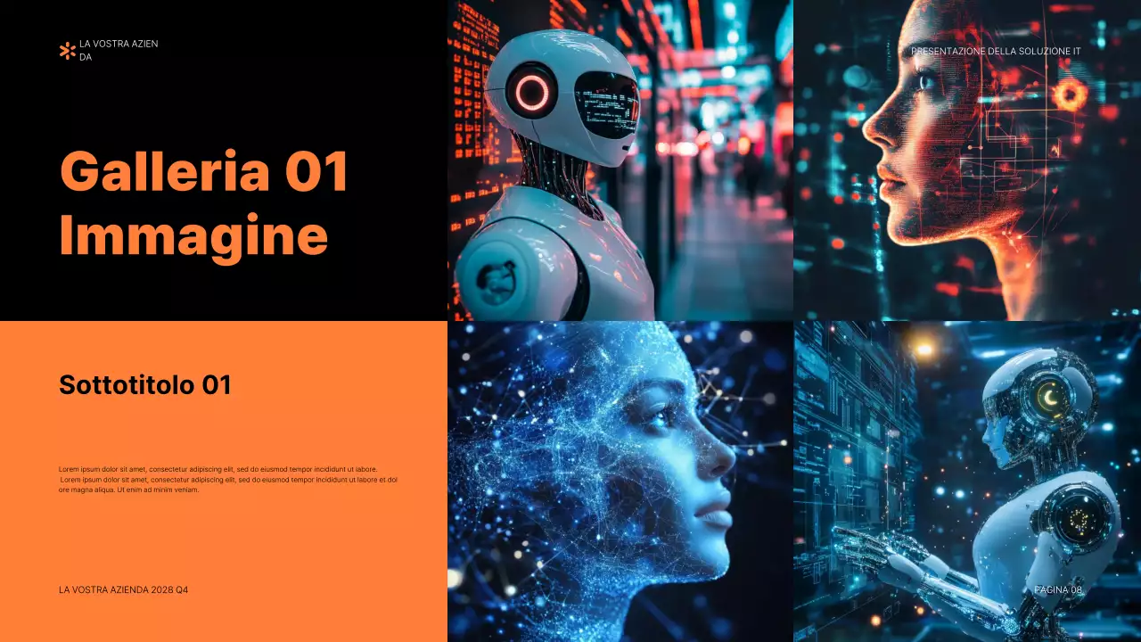 documento di presentazione IT moderno arancione