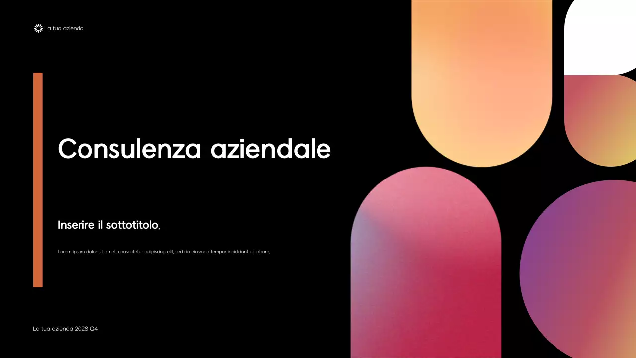 Presentazione di consulenza aziendale geometrica moderna nera