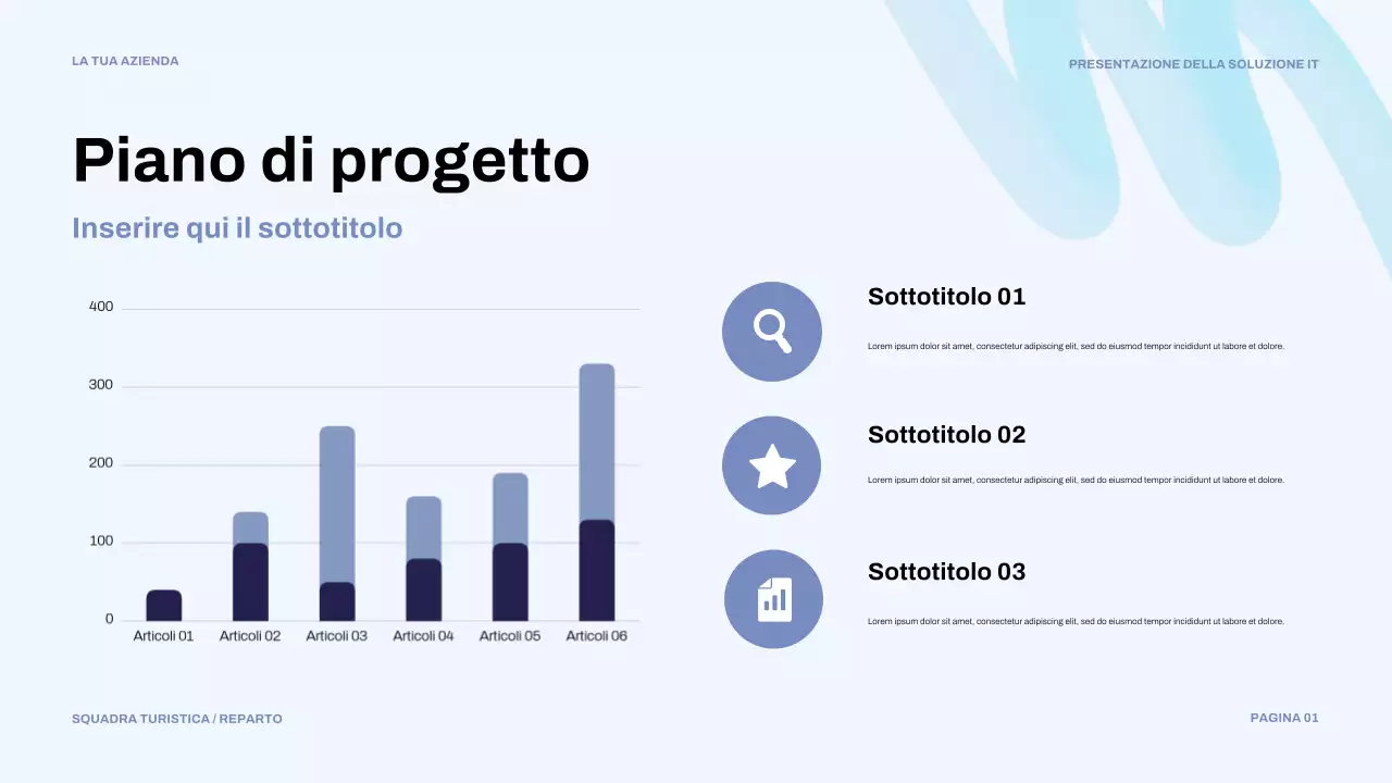 presentazione IT moderna blu