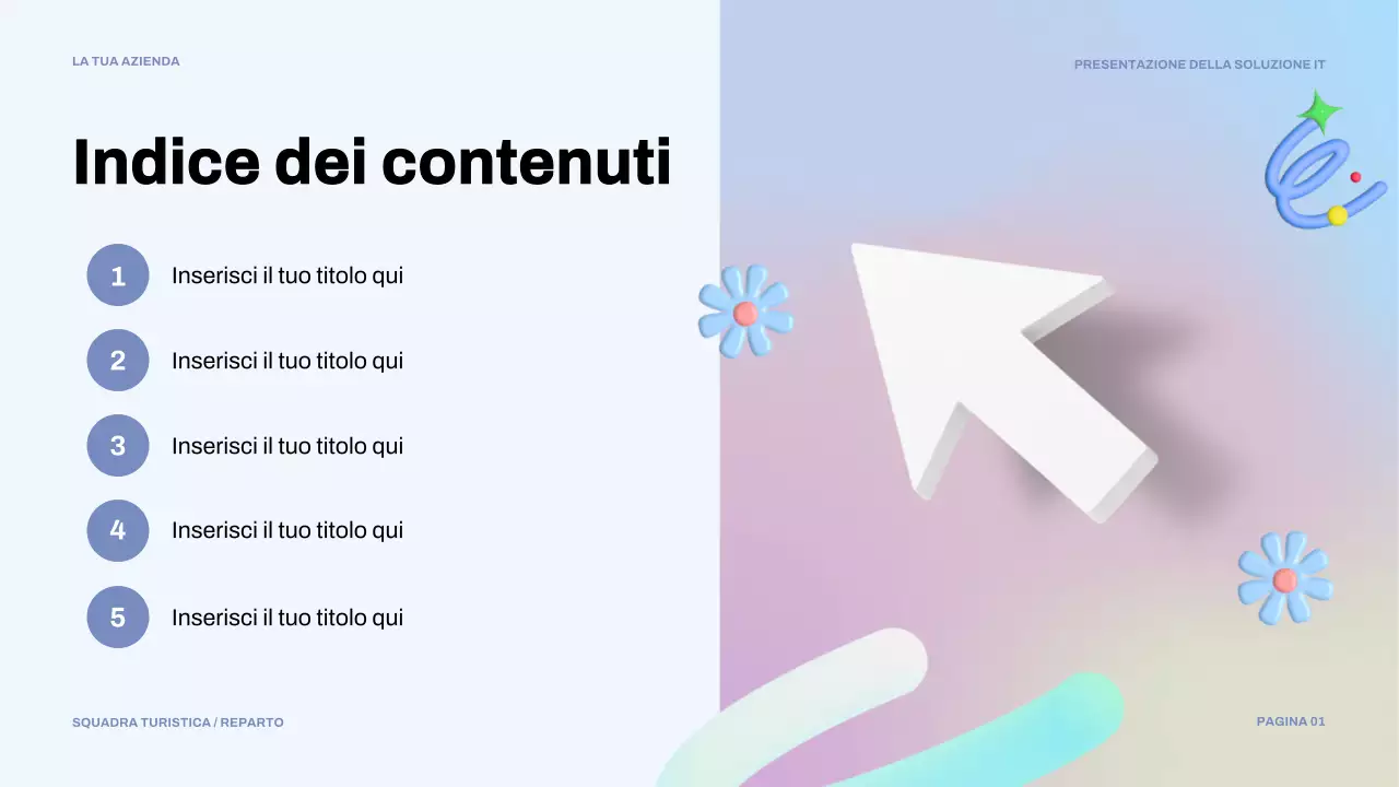 presentazione IT moderna blu