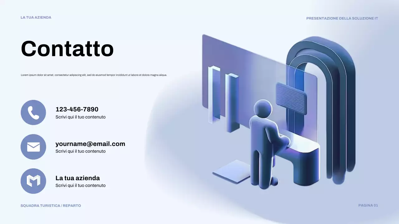 presentazione IT moderna blu