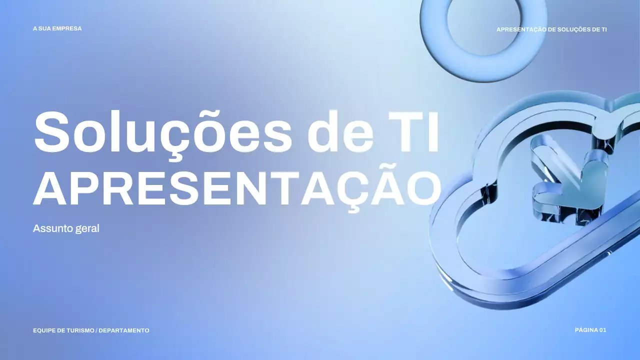 apresentação de TI moderna azul