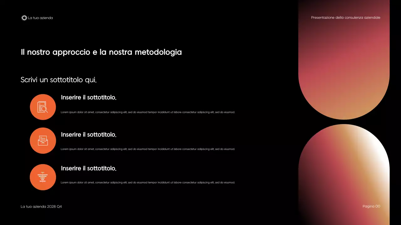 Presentazione di consulenza aziendale geometrica moderna nera