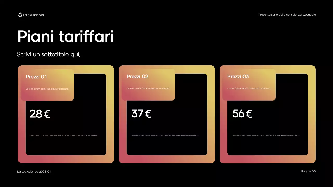 Presentazione di consulenza aziendale geometrica moderna nera