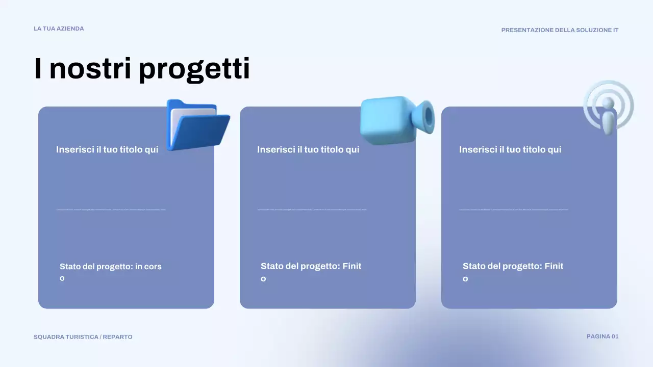 presentazione IT moderna blu