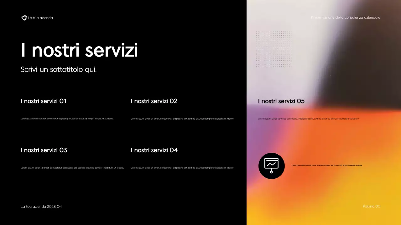 Presentazione di consulenza aziendale geometrica moderna nera