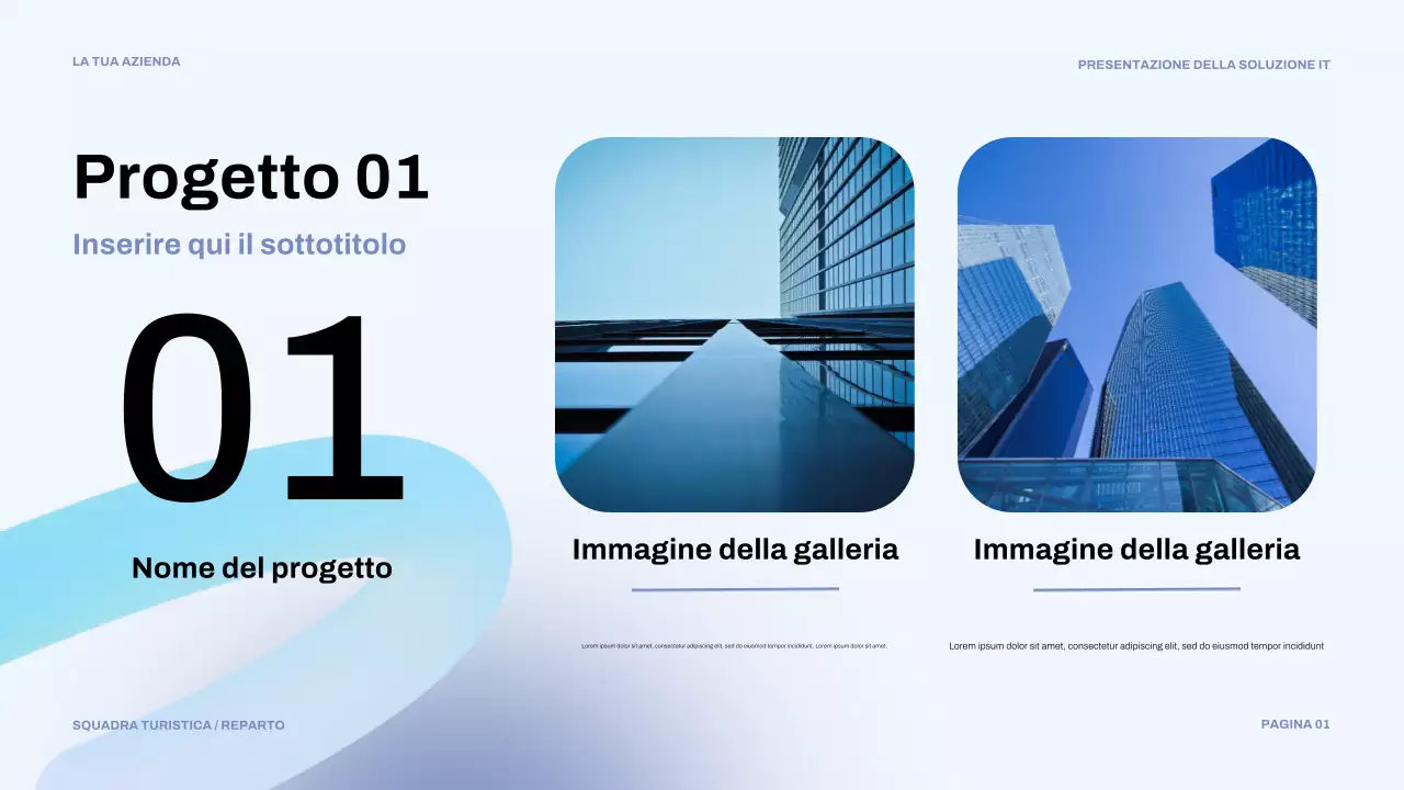 presentazione IT moderna blu