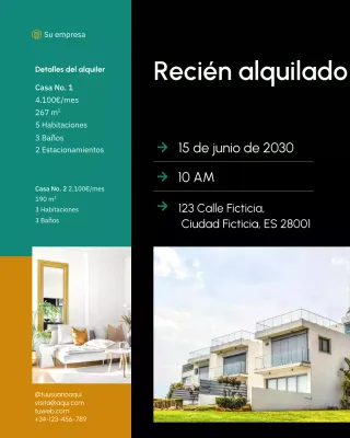 Anuncio inmobiliario moderno en color beige