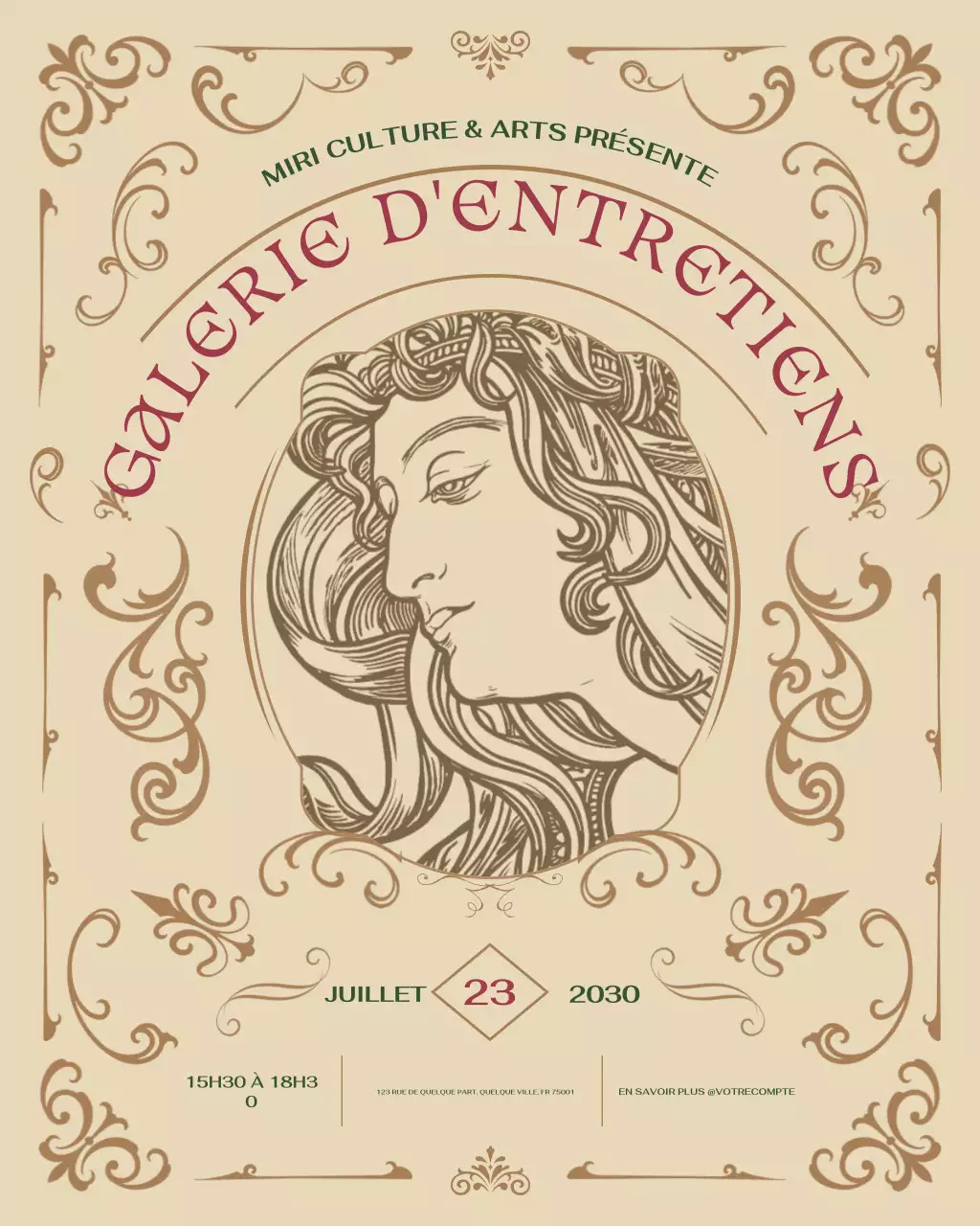 exposition d'art classique beige