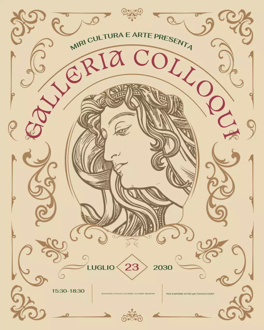 mostra d'arte classica beige