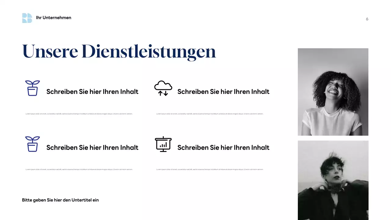 Blaue moderne Geschäftspräsentation