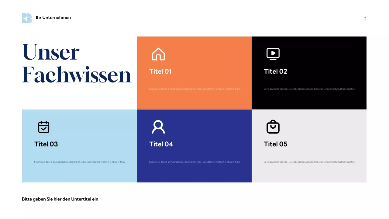 Blaue moderne Geschäftspräsentation