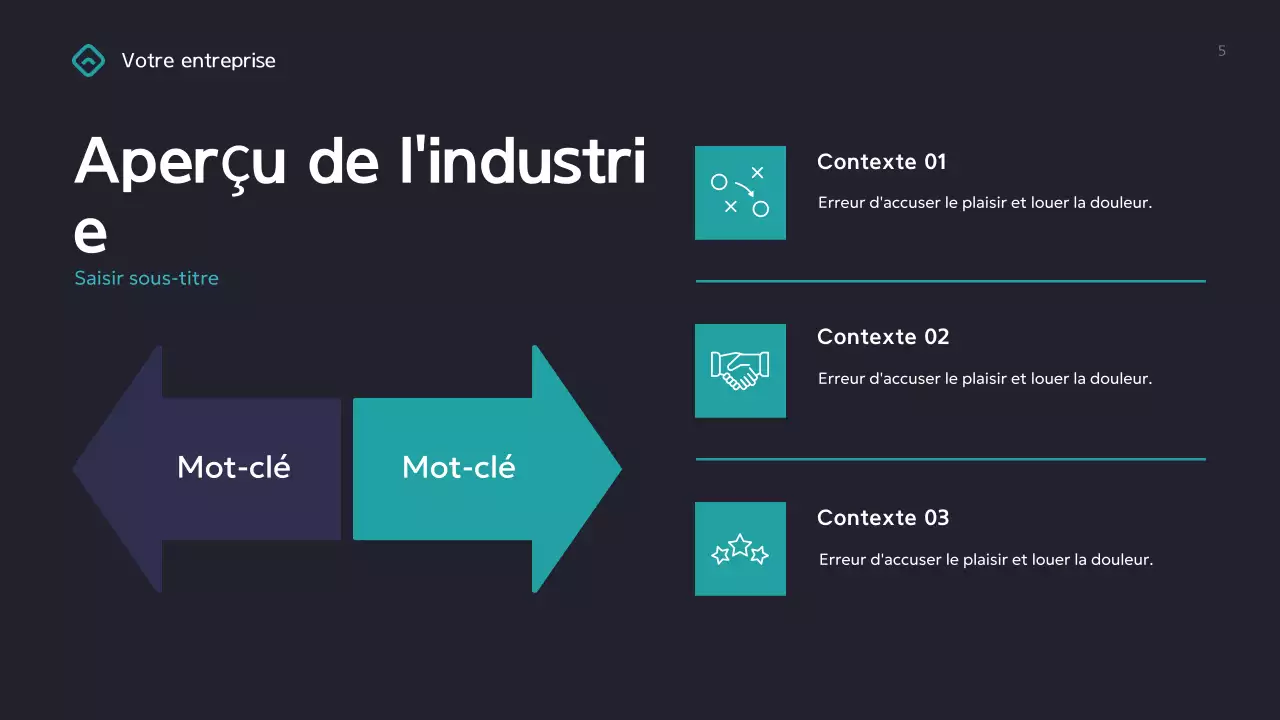 Présentation commerciale géométrique turquoise