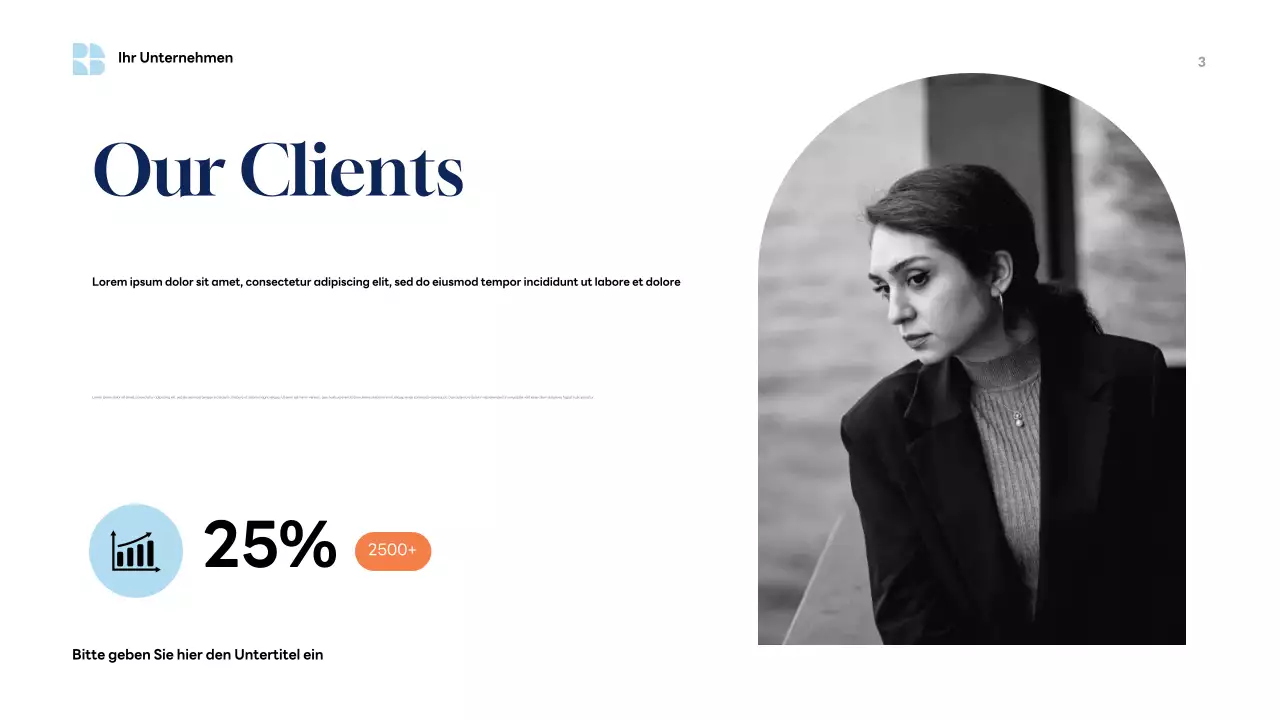 Blaue moderne Geschäftspräsentation