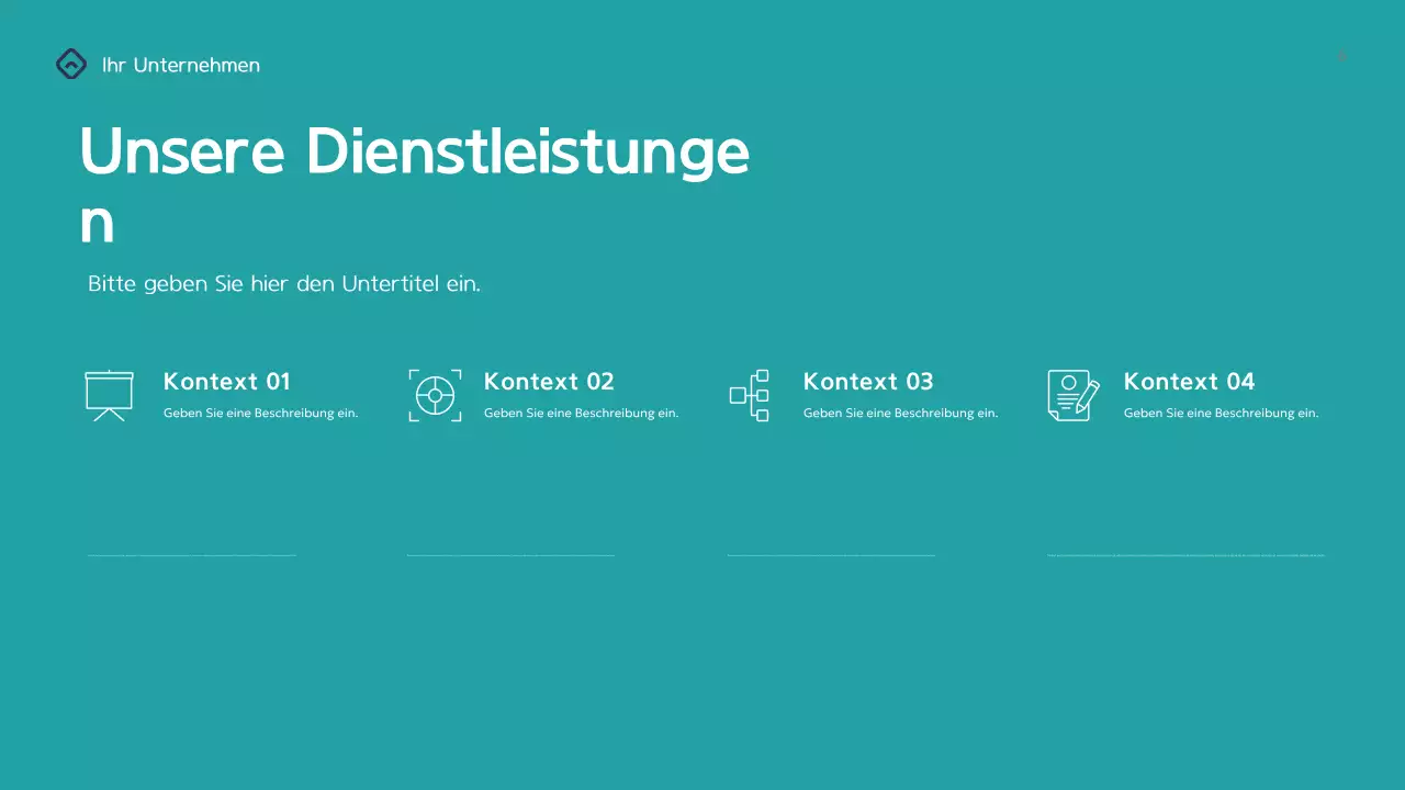 Blaugrüne geometrische Geschäftspräsentation