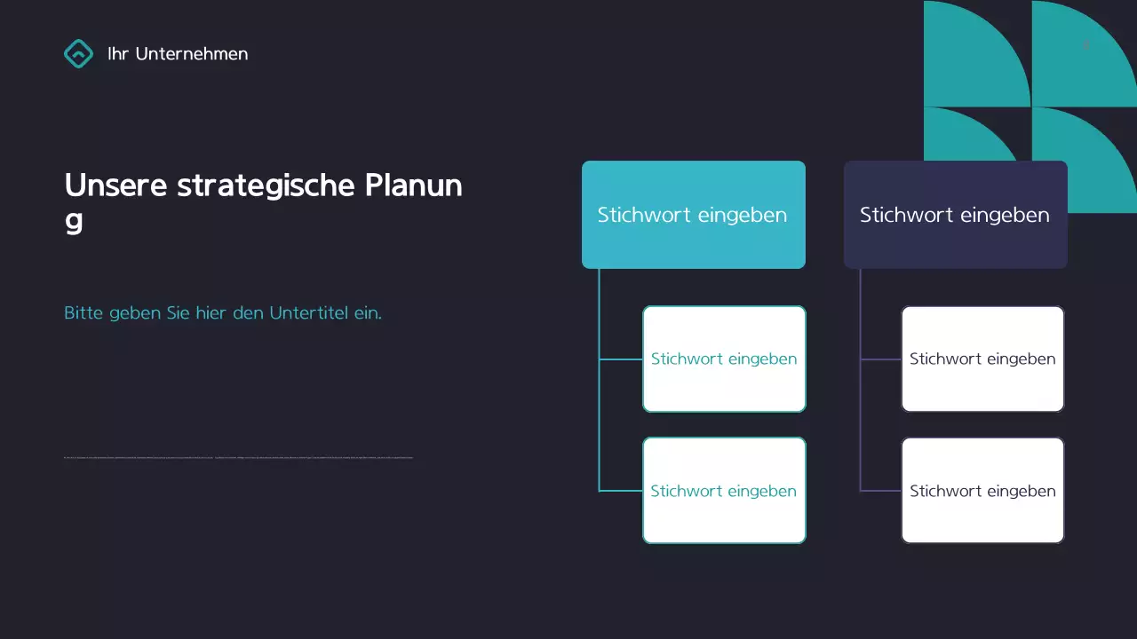 Blaugrüne geometrische Geschäftspräsentation