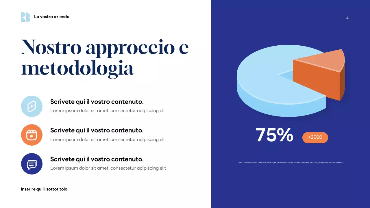 Presentazione aziendale moderna blu