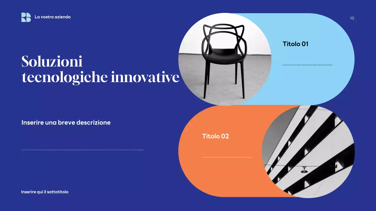 Presentazione aziendale moderna blu