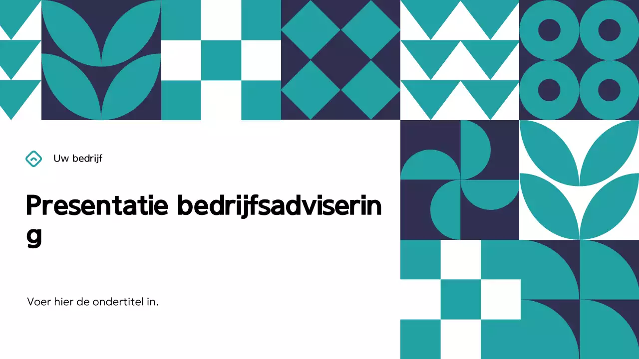 Teal Geometrische Zakelijke Presentatie