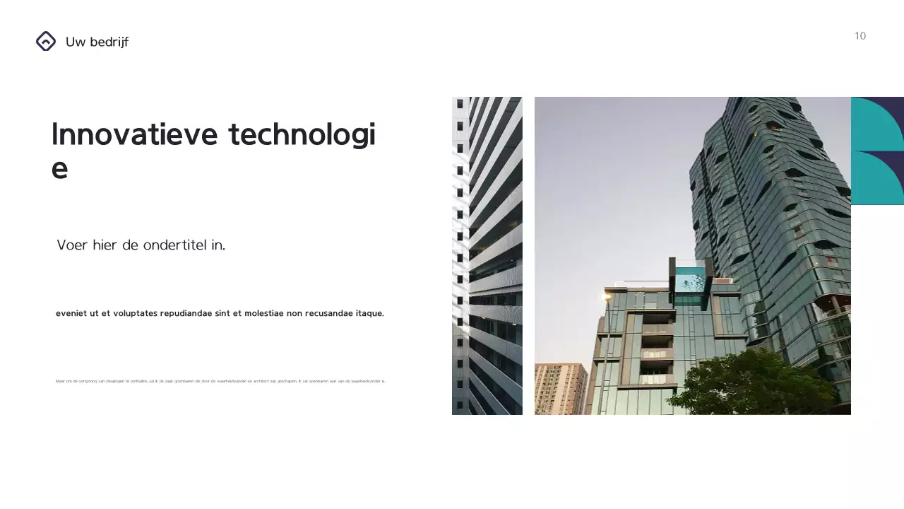 Teal Geometrische Zakelijke Presentatie