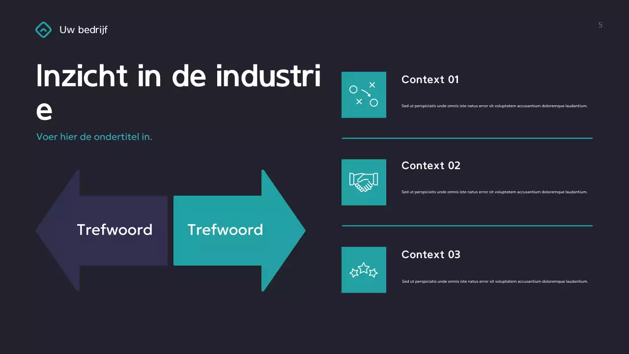 Teal Geometrische Zakelijke Presentatie