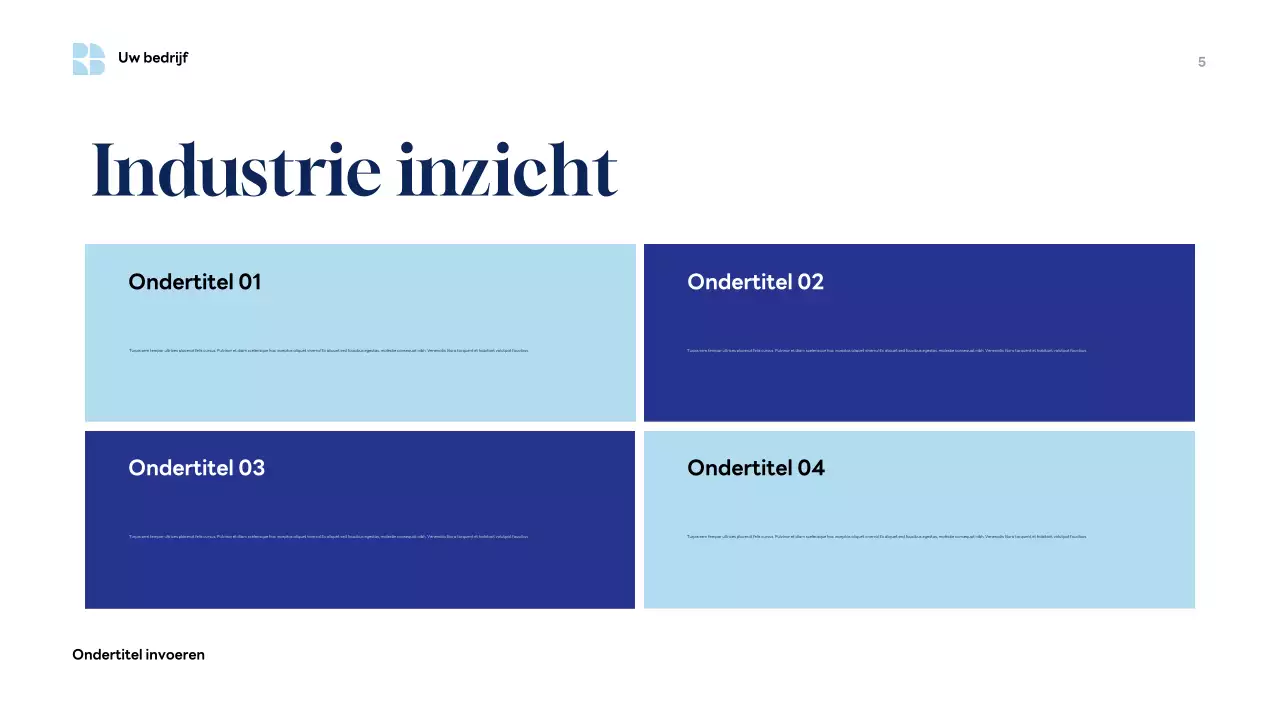 Blauwe moderne zakelijke presentatie