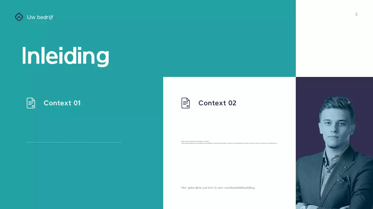 Teal Geometrische Zakelijke Presentatie