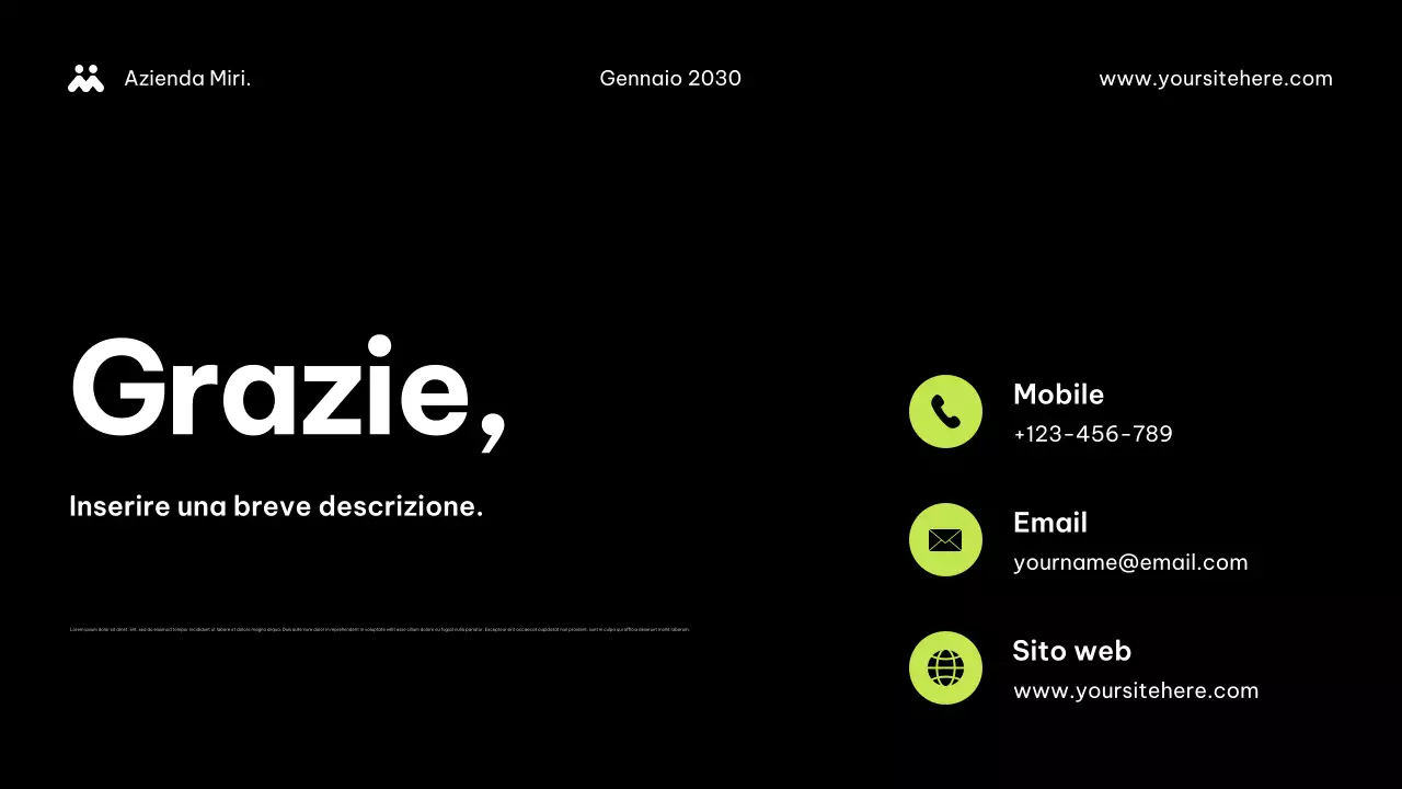 Documento dell'Agenzia Moderna Verde