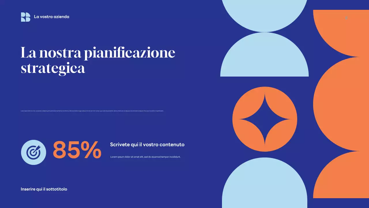 Presentazione aziendale moderna blu