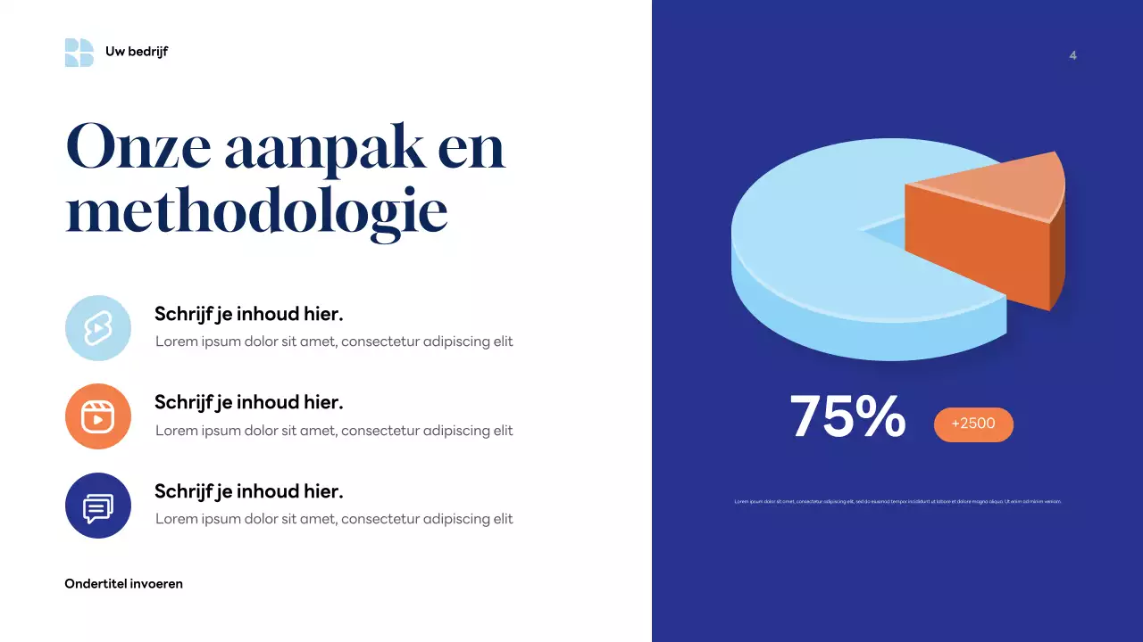 Blauwe moderne zakelijke presentatie