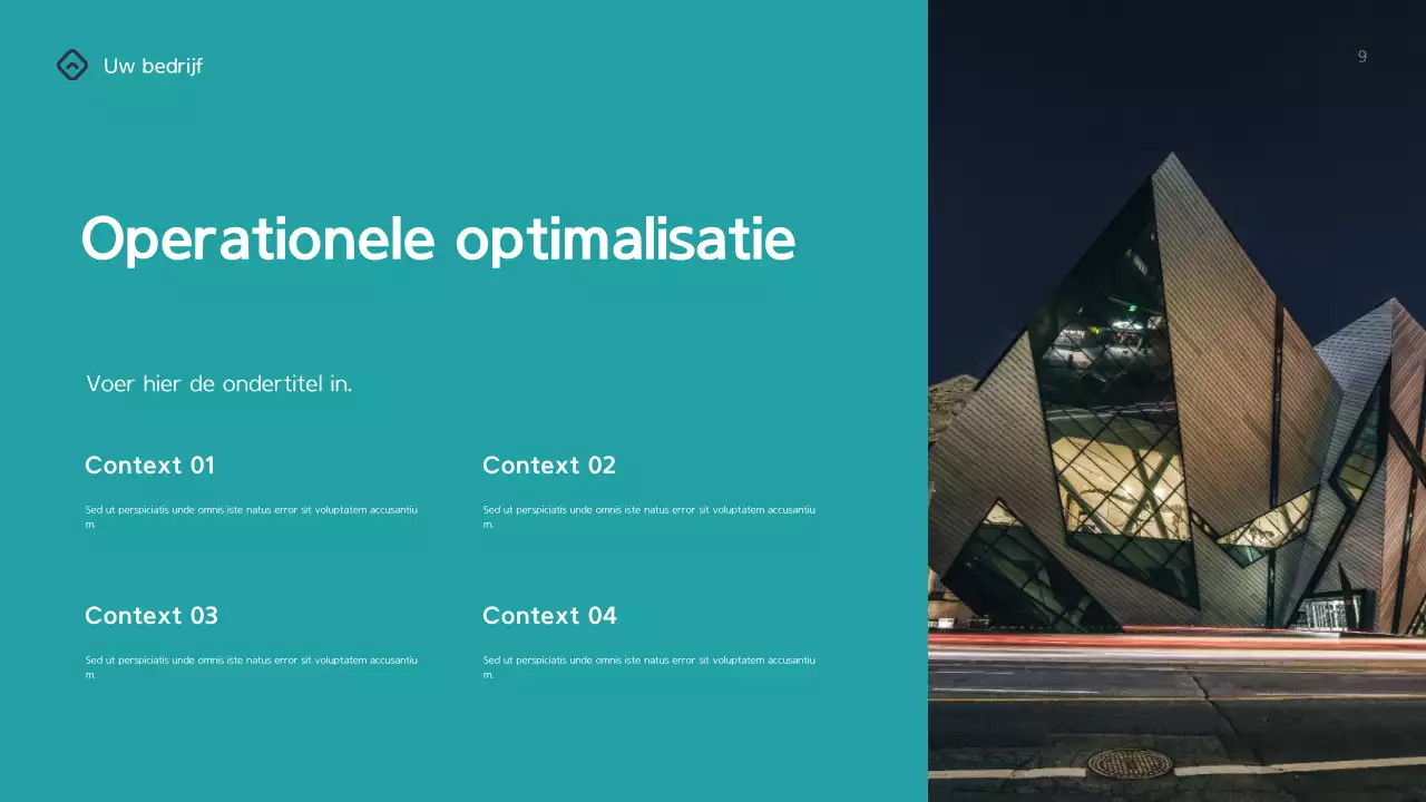 Teal Geometrische Zakelijke Presentatie