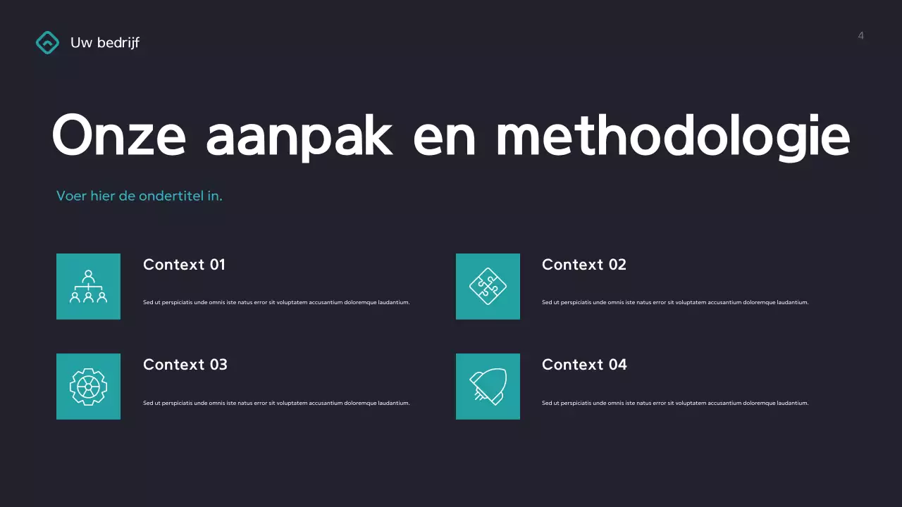 Teal Geometrische Zakelijke Presentatie