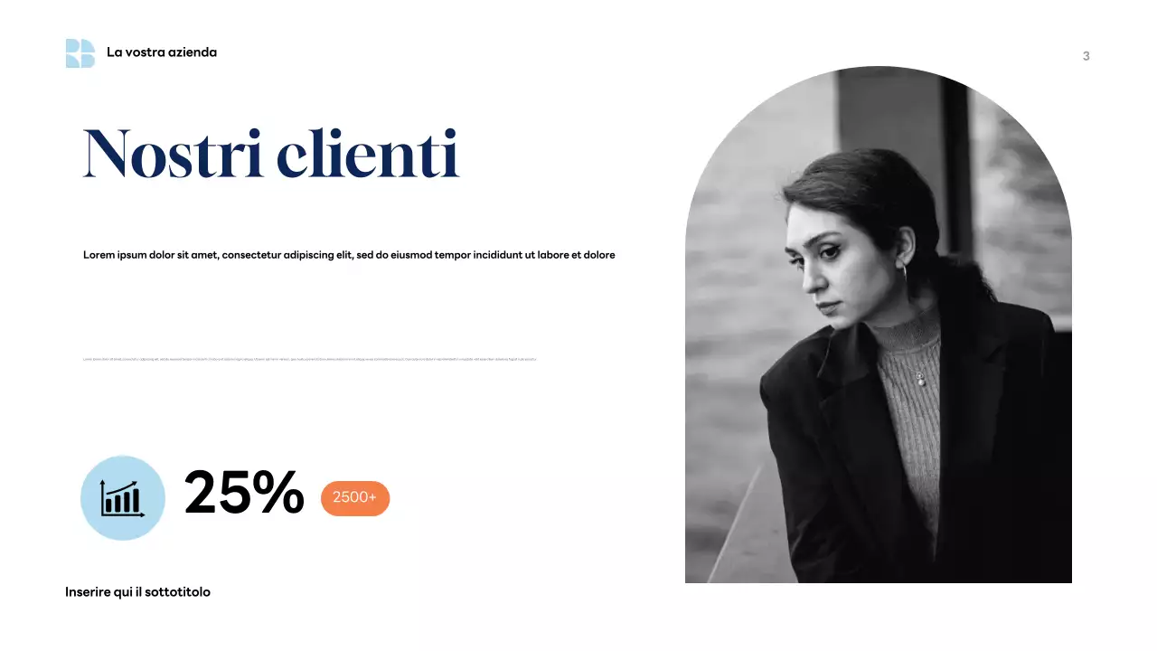 Presentazione aziendale moderna blu