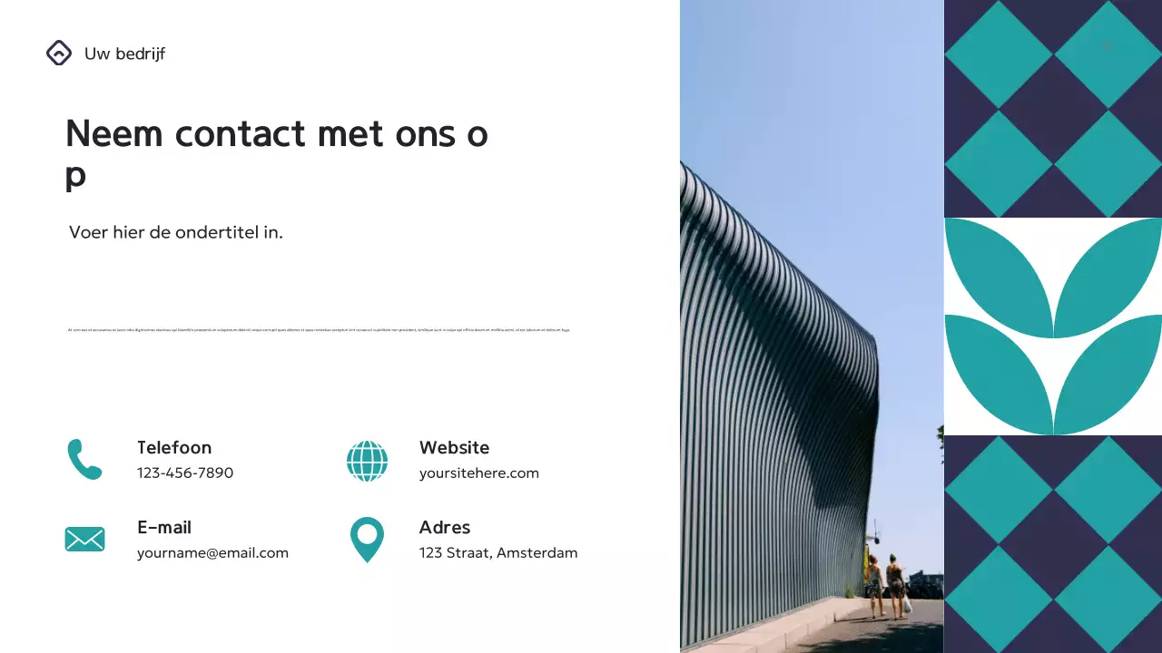 Teal Geometrische Zakelijke Presentatie