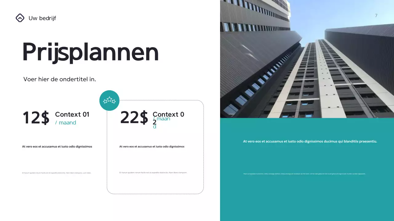 Teal Geometrische Zakelijke Presentatie