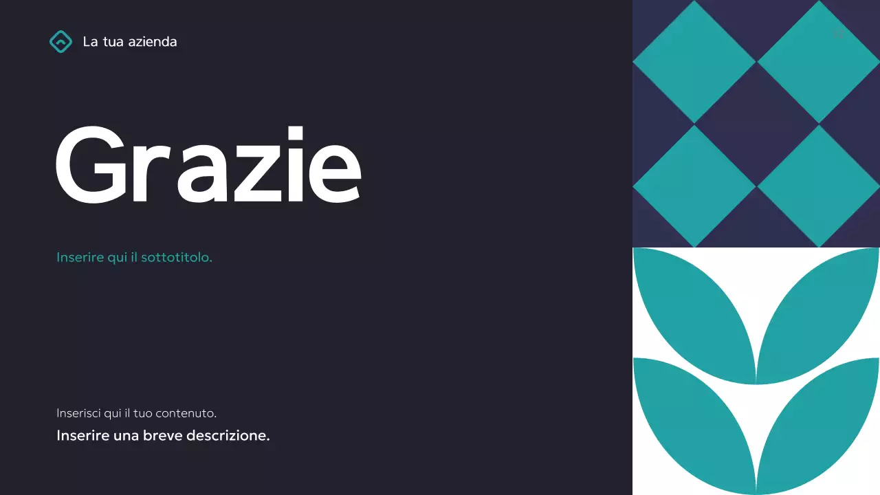 Presentazione aziendale geometrica verde acqua