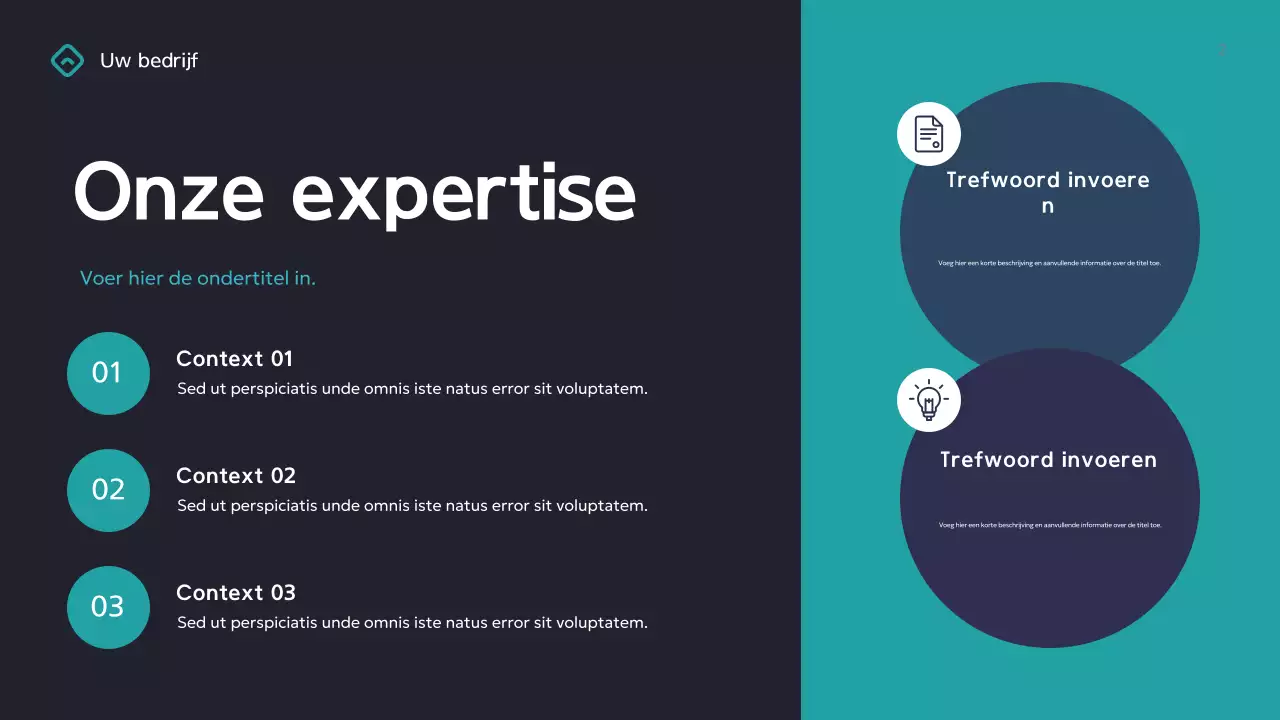 Teal Geometrische Zakelijke Presentatie